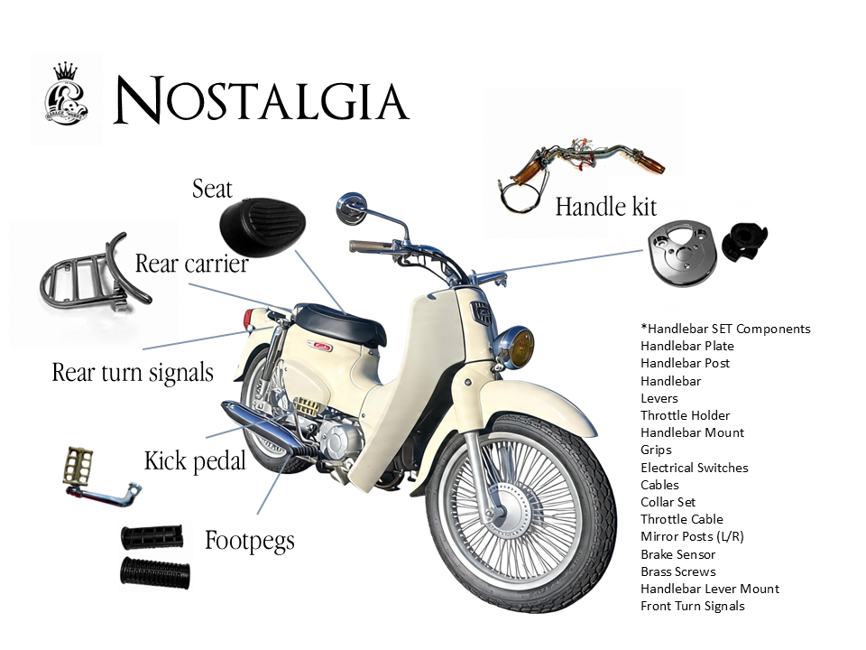 Honda スーパーカブ カスタムセット Street Cub Custom Nostalgia Basic set for Honda Super Cub110 – 8ft