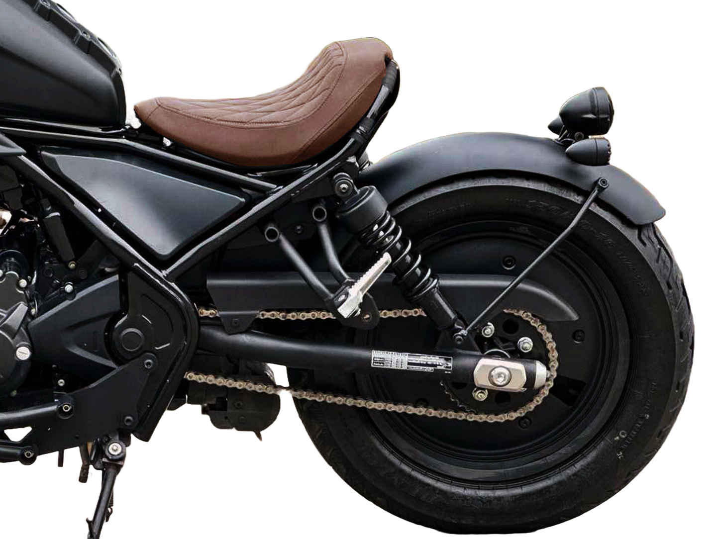 8ft-P-007 Rebel 250/300/500 Retractable passenger brown sheet & Rear Fender set（送料込）