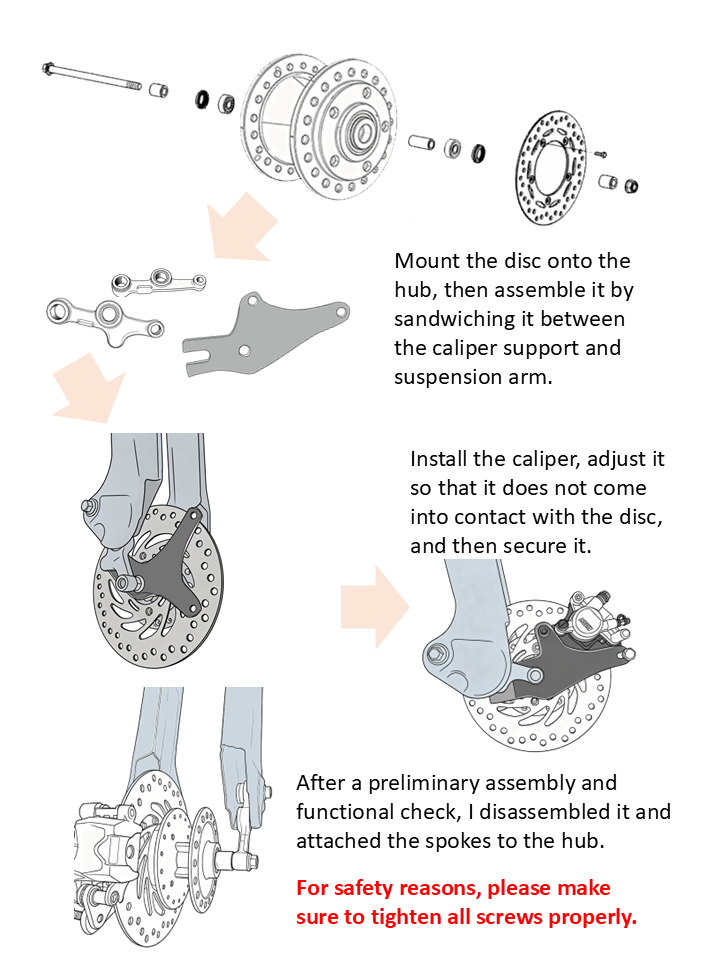 Bottom Link Disc Brake Conversion Kit for Honda Cub