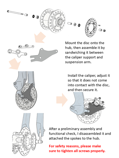Bottom Link Disc Brake Conversion Kit for Honda Cub