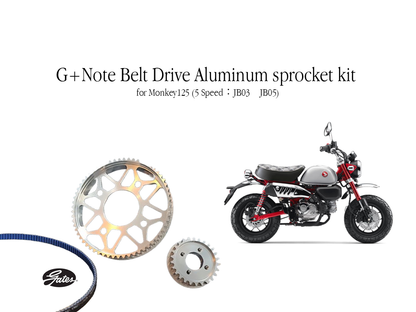 G+Note Belt Drive Aluminum sprocket kit for Monkey125 (5 Speed：JB03　JB05)