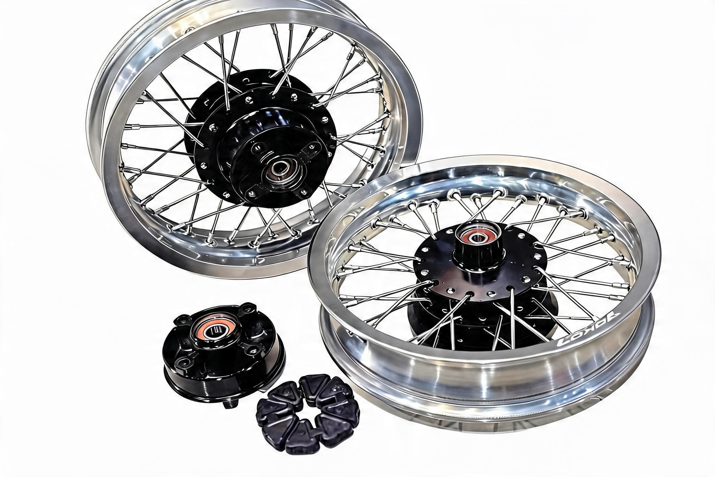 8ft-MONKEY GROM DAX Spoke Silver Wheel Set (FR ABS compatible) 