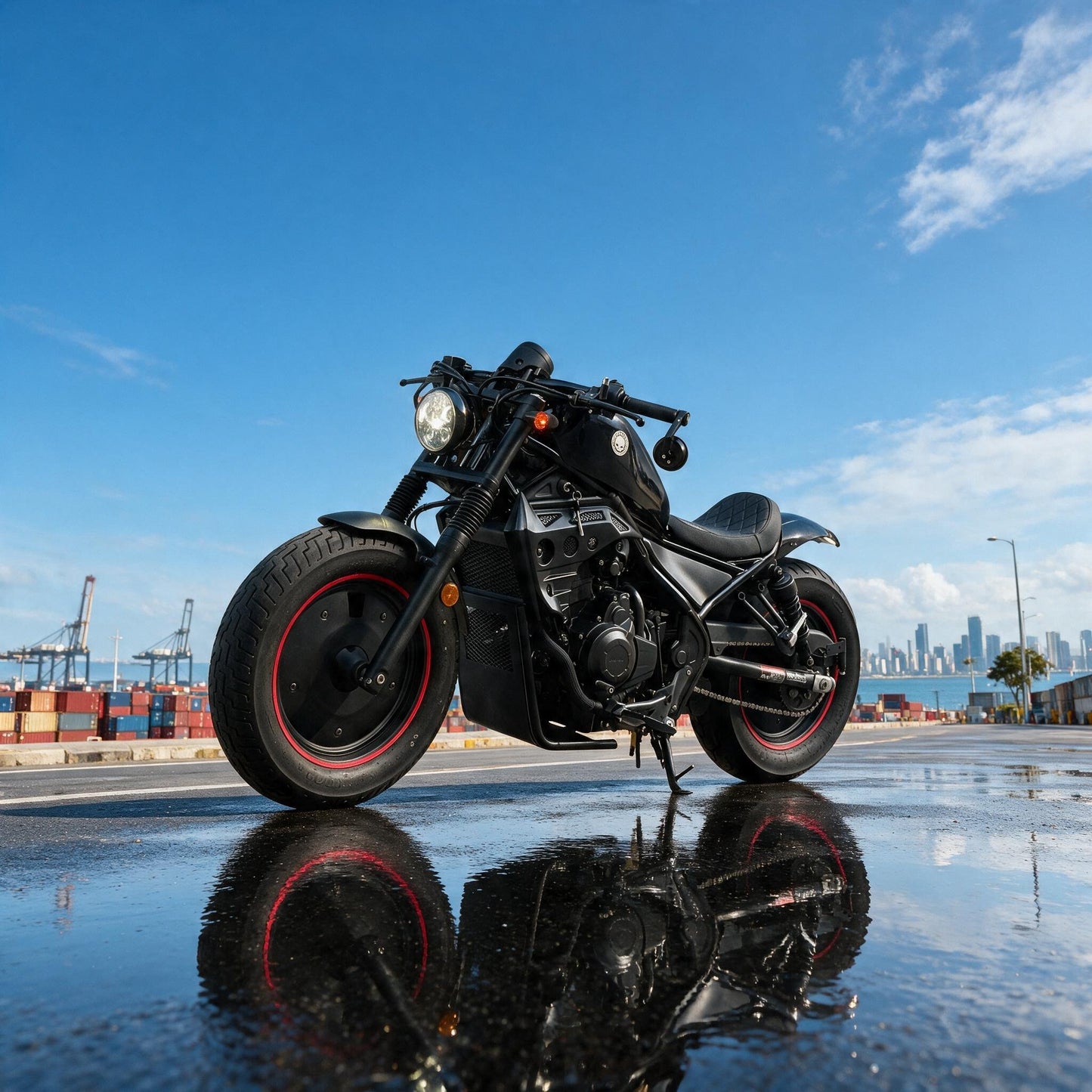 PHAN VP-014 シート Retractable passenger sheet for Honda Rebel (CMX) 250/300/500 Black　