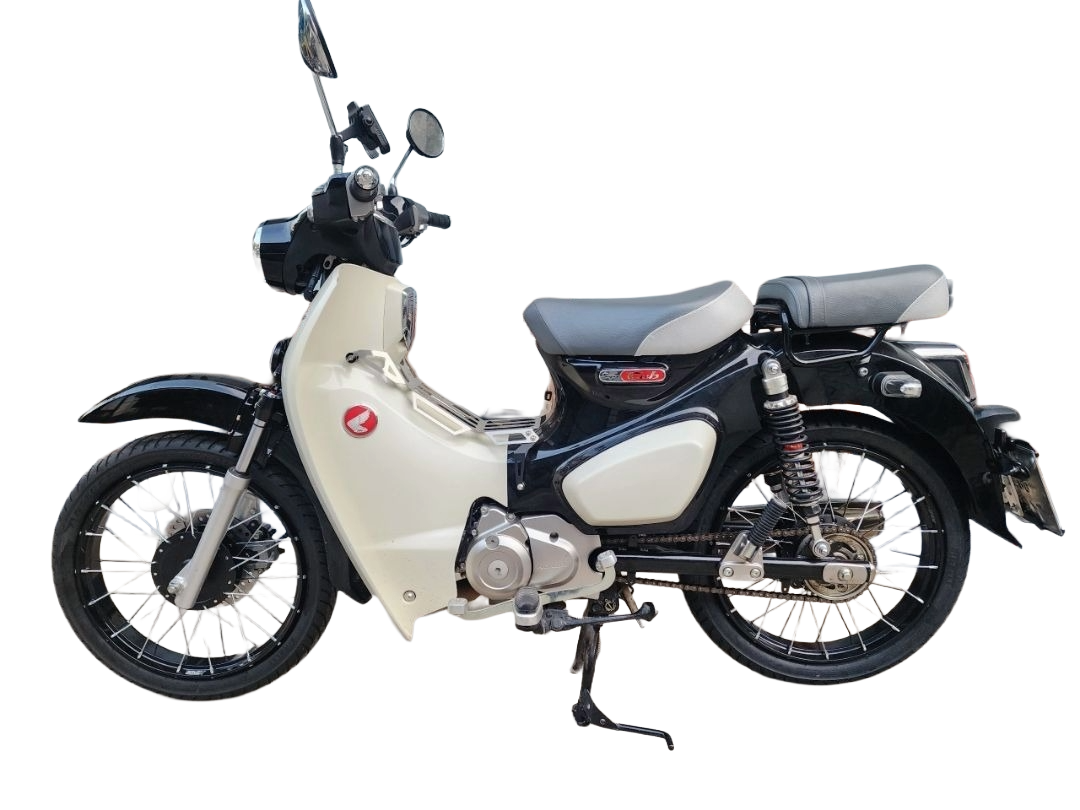 チューブレスリム(ペア)1.60x17ホンダ・スーパーカブ125 Honda C125 (スポーク付きホイール+ハブ+プレート付き)
