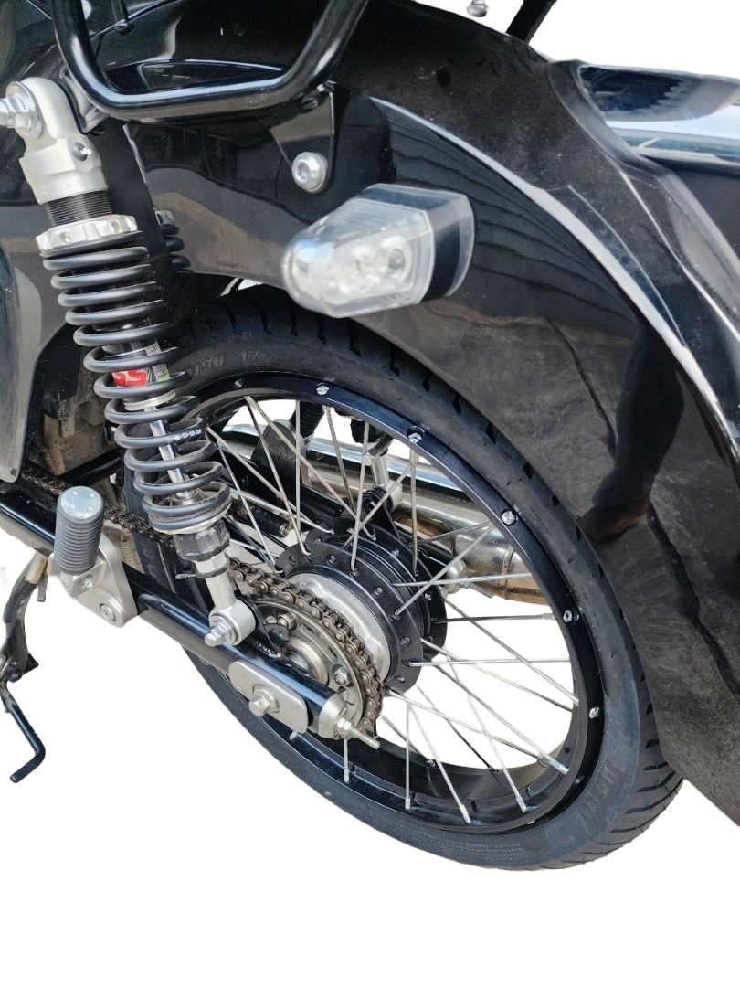 チューブレスリム(ペア)1.60x17ホンダ・スーパーカブ125 Honda C125 (スポーク付きホイール+ハブ+プレート付き)