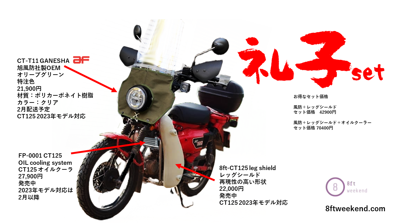 Reiko-CT125 Leg Shield レッグシールド – 8ft Weekend Reiko-CT125 Leg Shield レッグシールド – 8ft Weekend