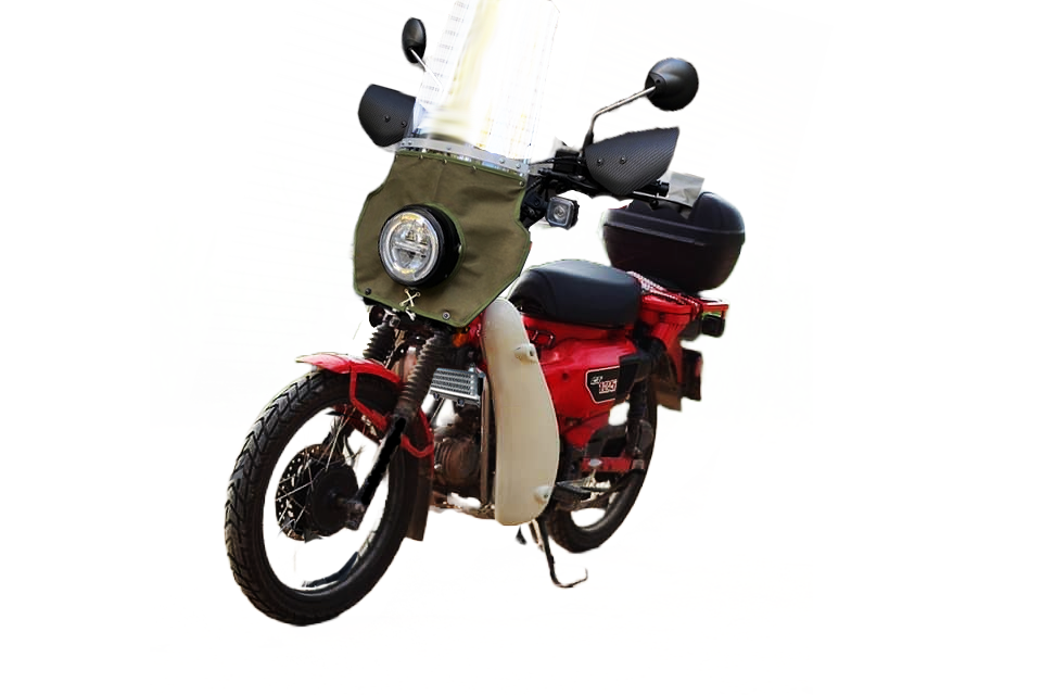 【JA65, JA55対応】GC-CT006 CT125 GANESHA⁺ Windshield for HONDA CT125 （旭風防OEM)